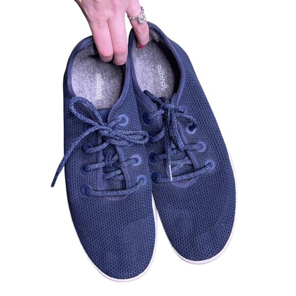 Allbirds Tree Runners Navy Marine Blue Lace-Up Knit Running Shoes Men's 12 - Picture 2 of 7